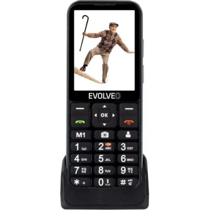 Evolveo - EasyPhone LT, telemóvel 4G para séniores, preto