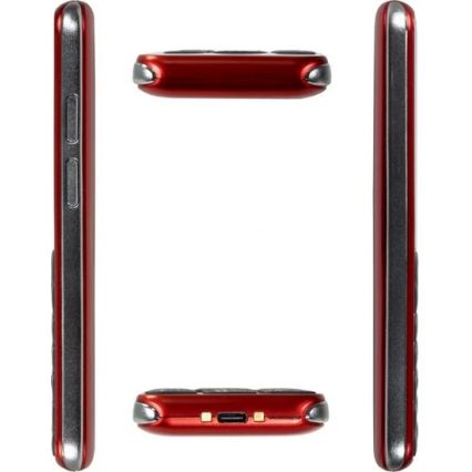 Evolveo - EasyPhone LT, telemóvel 4G para seniores, vermelho