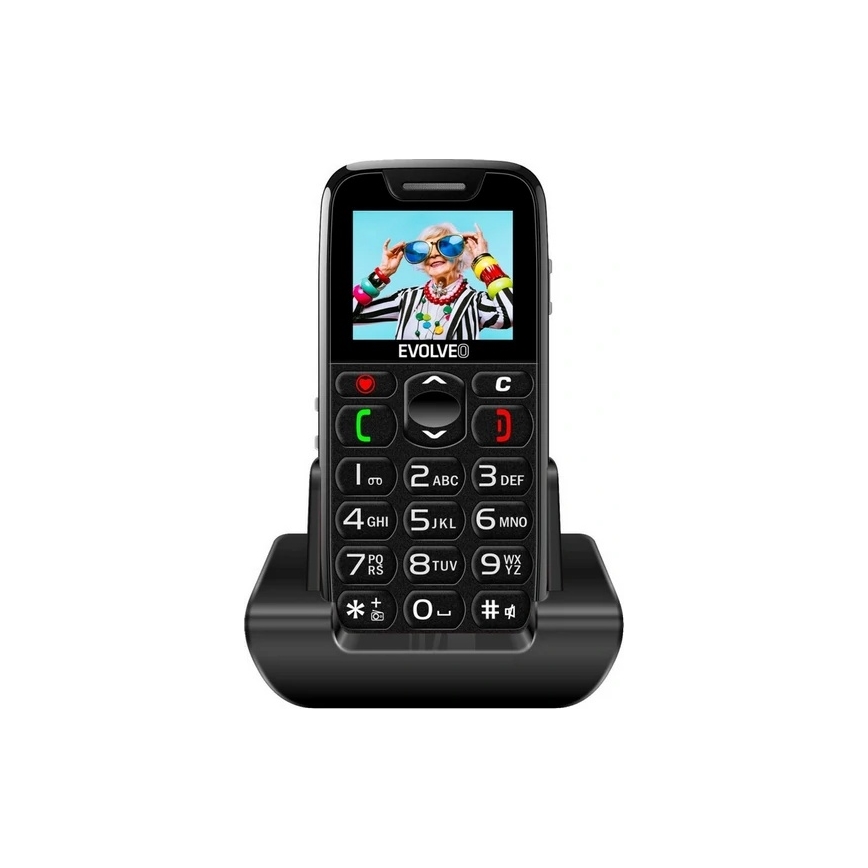 Evolveo - EasyPhone, telemóvel para seniores, preto