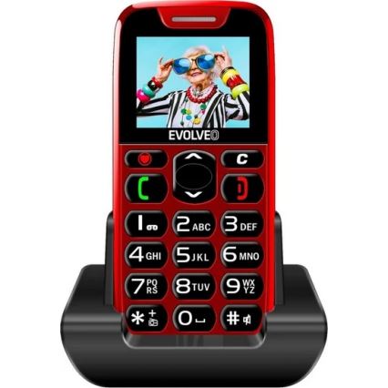 Evolveo - EasyPhone, telemóvel para seniores, vermelho