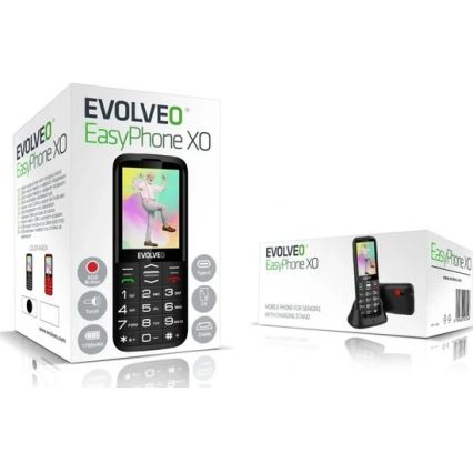 Evolveo - EasyPhone XO, telemóvel para séniores, preto