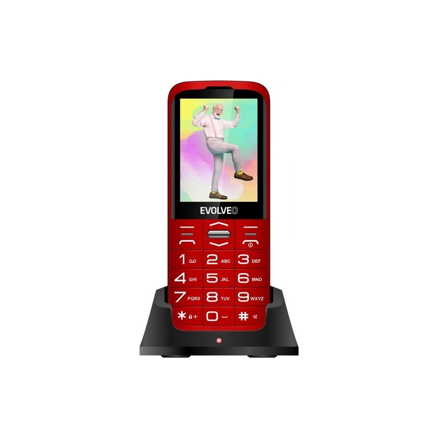 Evolveo - EasyPhone XO, telemóvel para séniores vermelho
