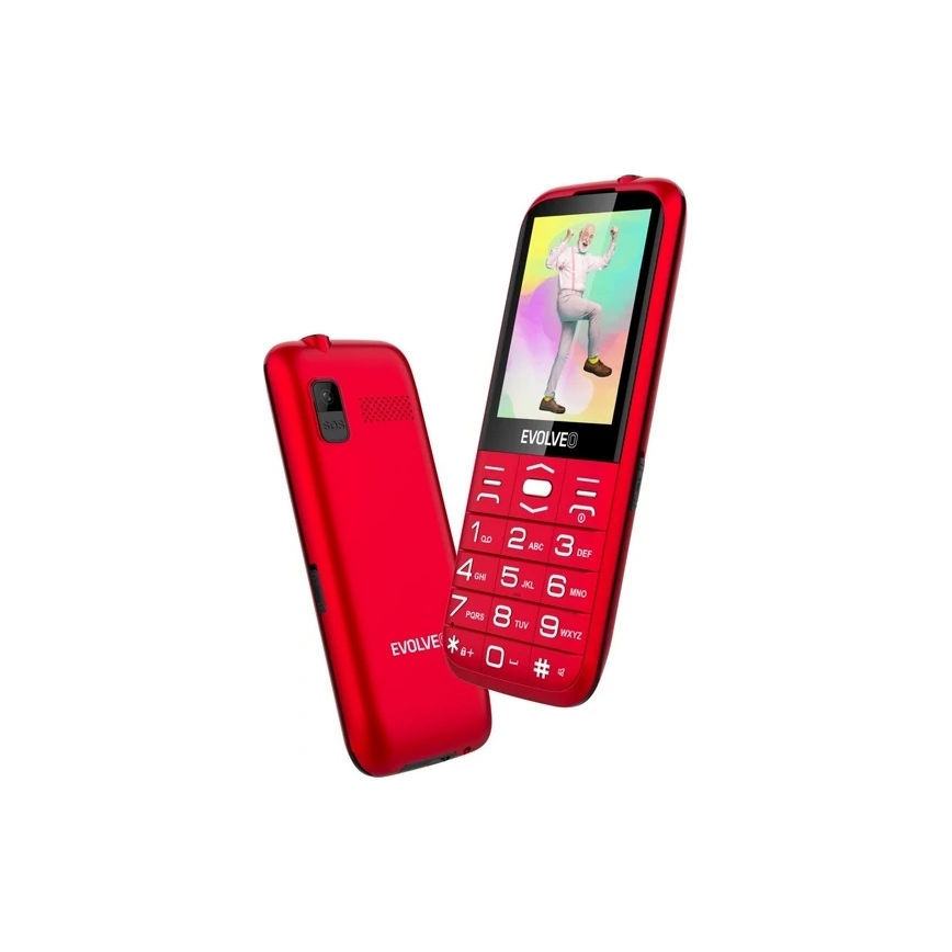 Evolveo - EasyPhone XO, telemóvel para séniores vermelho