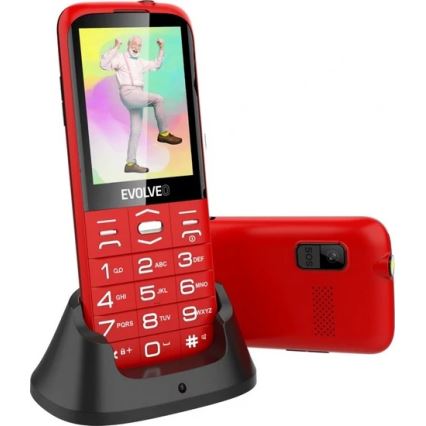 Evolveo - EasyPhone XO, telemóvel para séniores vermelho