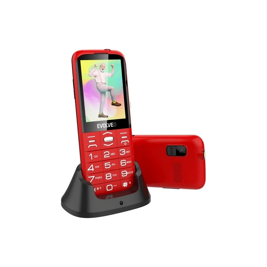 Evolveo - EasyPhone XO, telemóvel para séniores vermelho