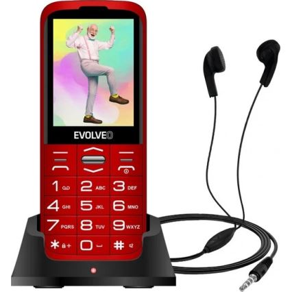 Evolveo - EasyPhone XO, telemóvel para séniores vermelho