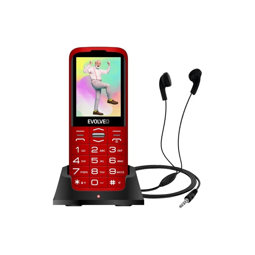 Evolveo - EasyPhone XO, telemóvel para séniores vermelho
