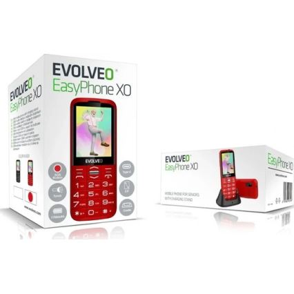 Evolveo - EasyPhone XO telemóvel vermelho para seniores