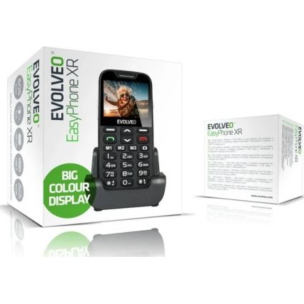 Evolveo - EasyPhone XR 2G telemóvel para séniores preto