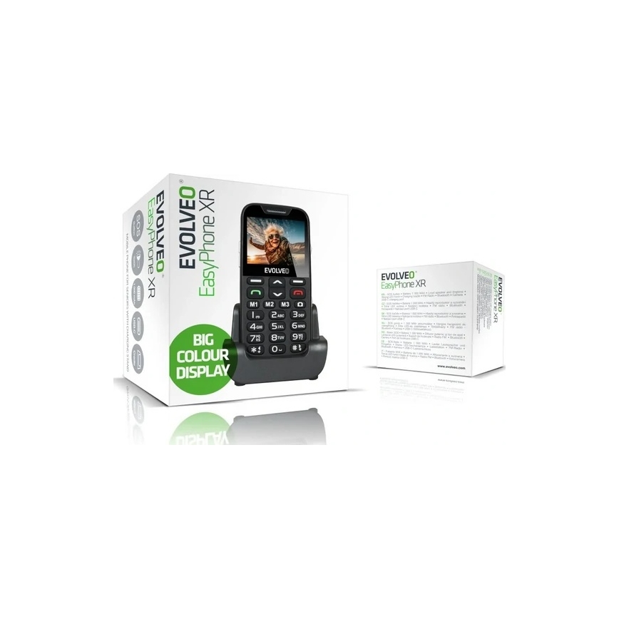 Evolveo - EasyPhone XR 2G telemóvel para séniores preto