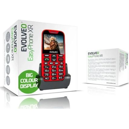 Evolveo - EasyPhone XR 4G telemóvel para séniores vermelho