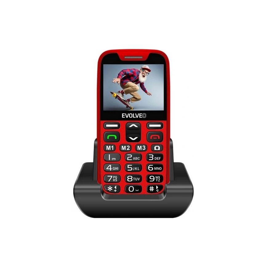 Evolveo - EasyPhone XR, telemóvel 4G para séniores, vermelho