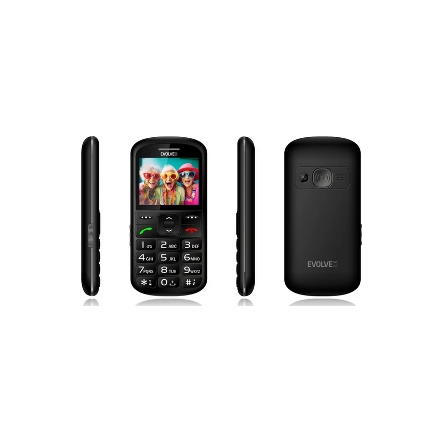 Evolveo - EasyPhone XS, telemóvel para seniores, preto