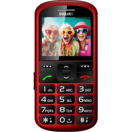 Evolveo - EasyPhone XS, telemóvel para séniores, vermelho