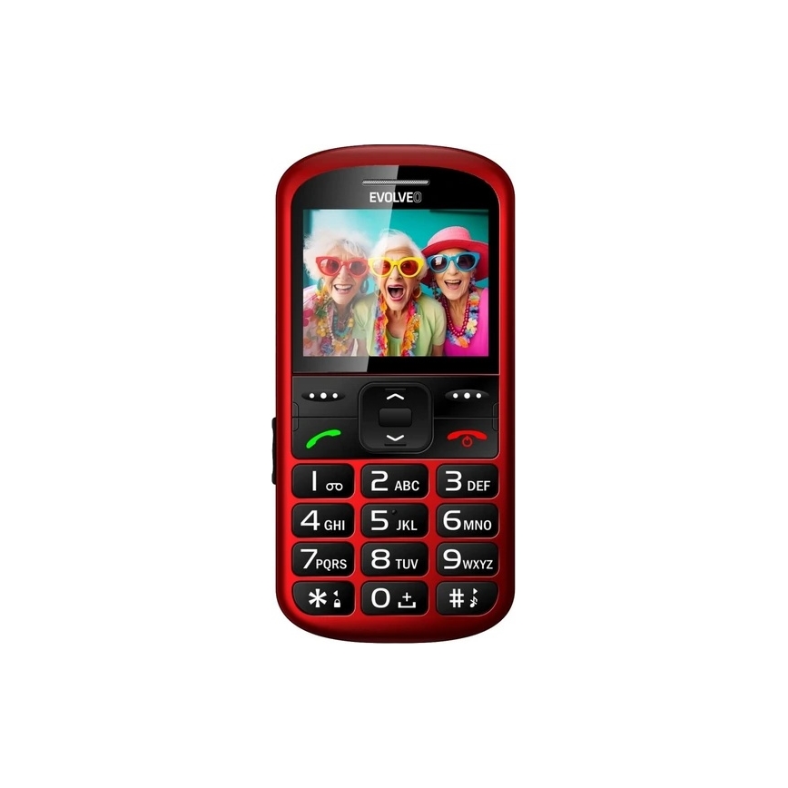 Evolveo - EasyPhone XS, telemóvel para séniores, vermelho