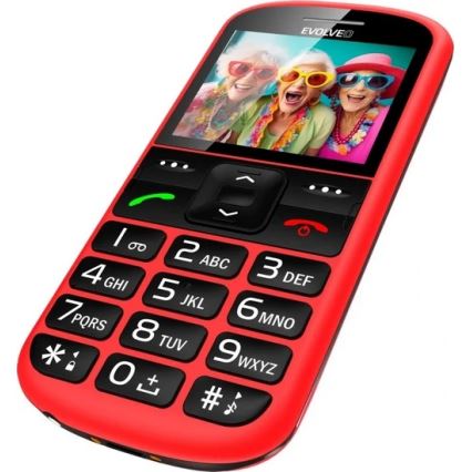 Evolveo - EasyPhone XS, telemóvel para séniores, vermelho
