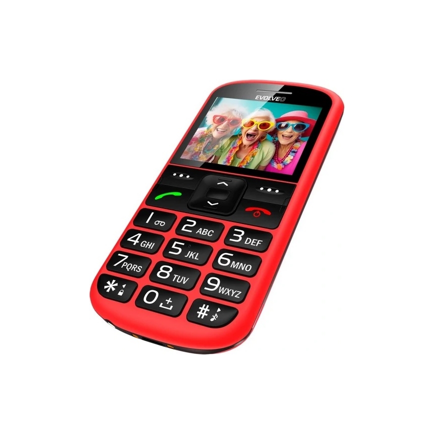 Evolveo - EasyPhone XS, telemóvel para séniores, vermelho