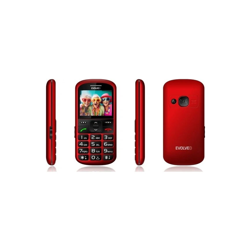 Evolveo - EasyPhone XS, telemóvel para séniores, vermelho