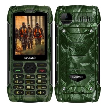Evolveo - StrongPhone H1, telefone Dual SIM à prova d'água, camuflagem para caça