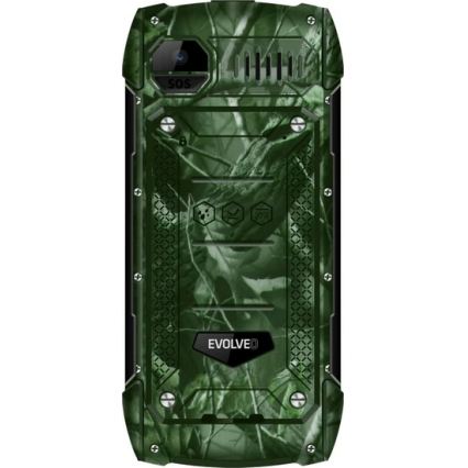 Evolveo - StrongPhone H1, telefone Dual SIM à prova de água, camuflagem de caça