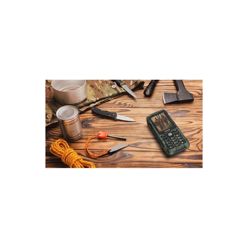 Evolveo - StrongPhone H1 telefone Dual SIM à prova de água com camuflagem de caça