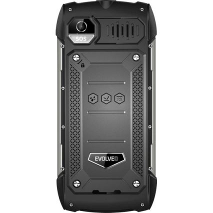 Evolveo - StrongPhone H1, telefone Dual SIM à prova de água preto/prateado