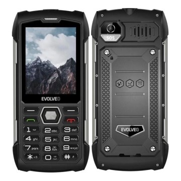 Evolveo - StrongPhone H1, telemóvel Dual SIM à prova de água, preto/prateado