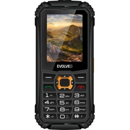 Evolveo - StrongPhone Q1 telefone Dual SIM à prova d'água preto/laranja