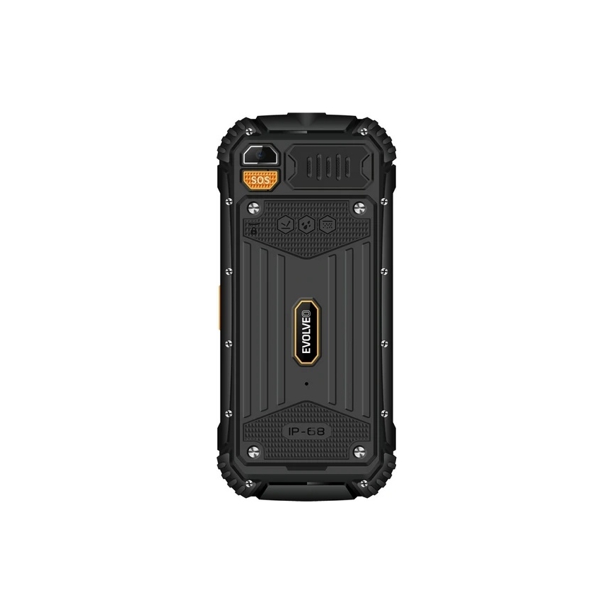 Evolveo - StrongPhone Q1 telefone Dual SIM à prova de água preto/laranja