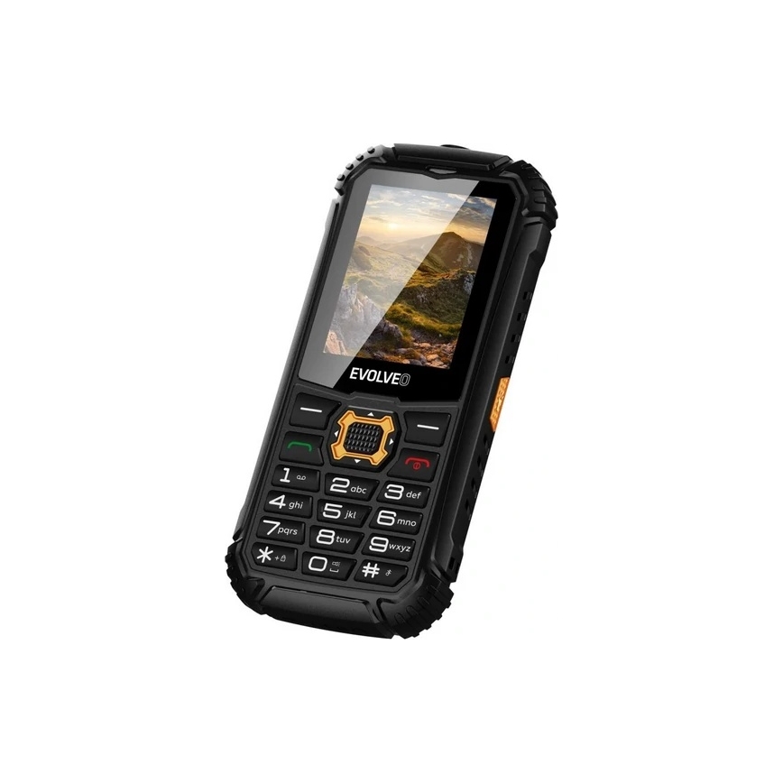 Evolveo - StrongPhone Q1 telefone Dual SIM à prova de água preto/laranja