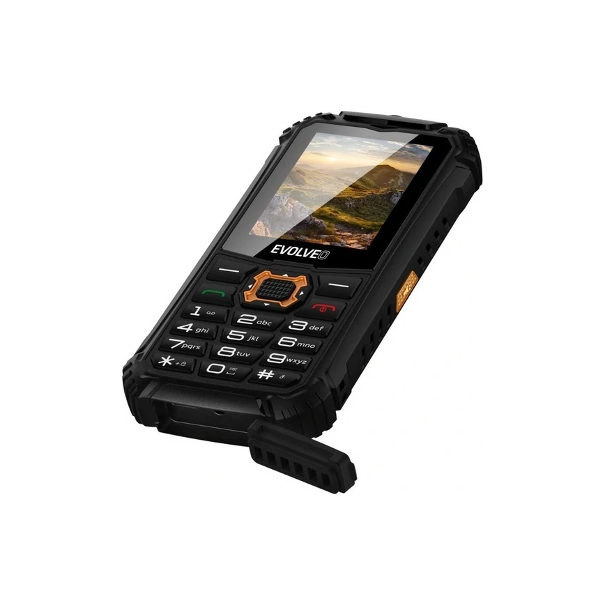 Evolveo - StrongPhone Q1 telefone Dual SIM à prova de água preto/laranja