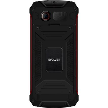 Evolveo - StrongPhone W4, telemóvel Dual SIM à prova de água preto/vermelho