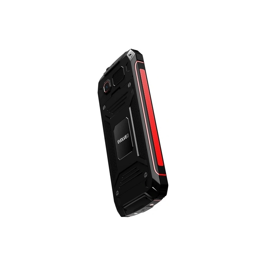 Evolveo - StrongPhone W4, telemóvel Dual SIM à prova de água preto/vermelho
