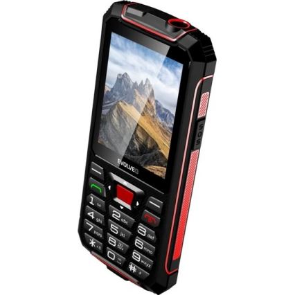 Evolveo - StrongPhone W4 telemóvel Dual SIM resistente à água preto/vermelho