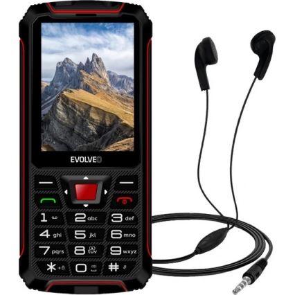 Evolveo - StrongPhone W4 telemóvel Dual SIM resistente à água preto/vermelho