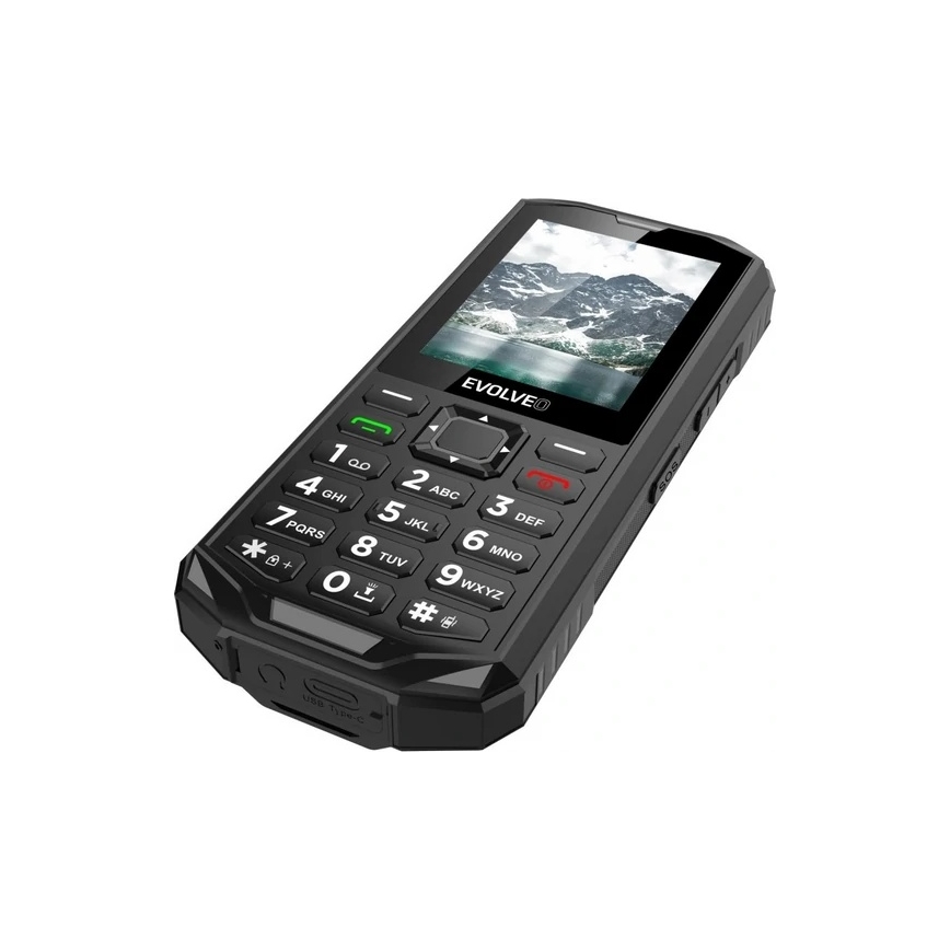 Evolveo - StrongPhone X5, telemóvel Dual SIM à prova de água, preto e cinzento
