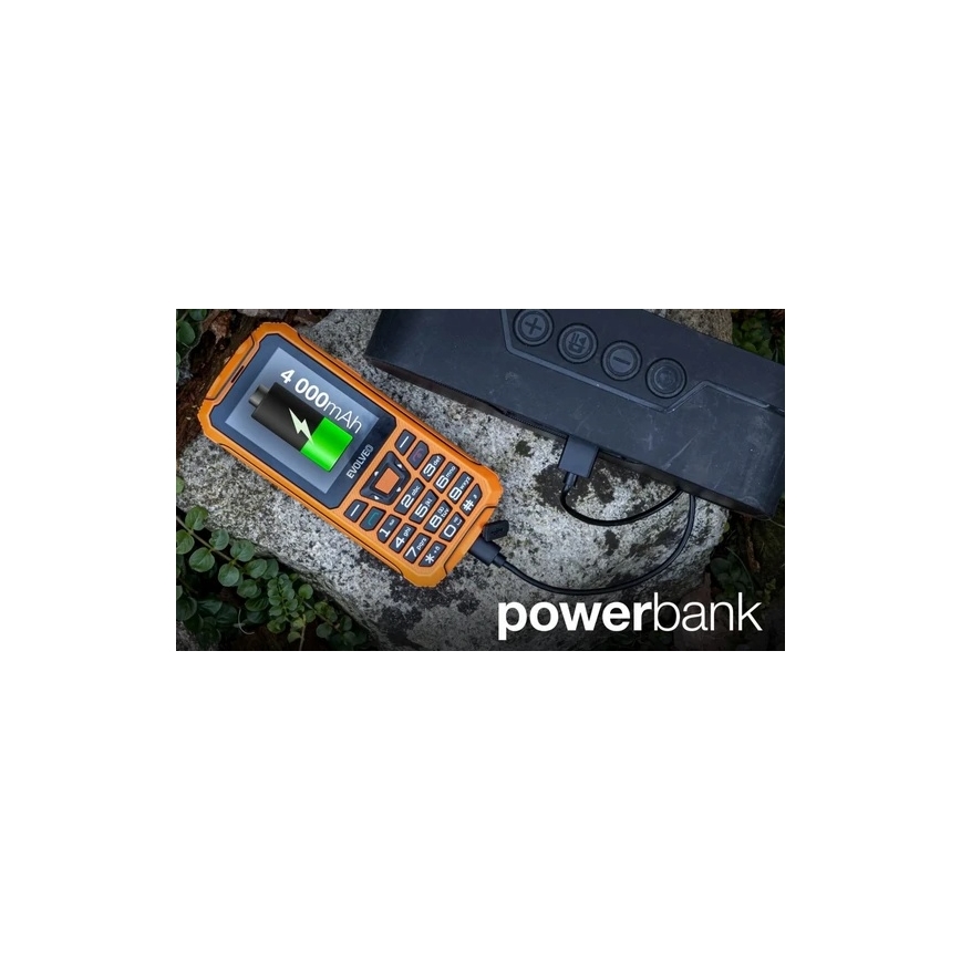 Evolveo - StrongPhone Z6, telefone Dual SIM à prova d'água laranja