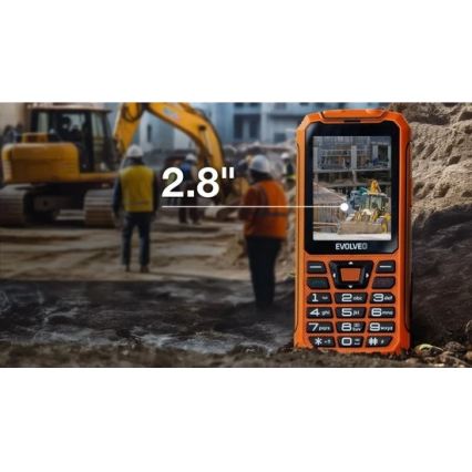 Evolveo - StrongPhone Z6, telefone Dual SIM à prova d'água laranja