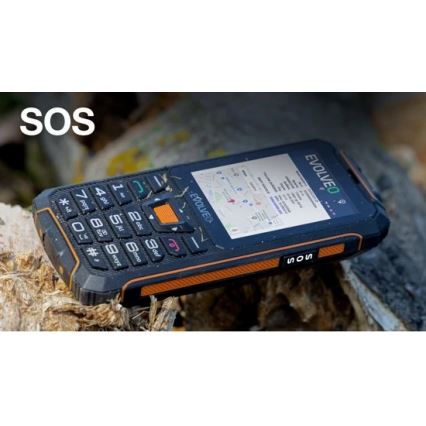Evolveo - StrongPhone Z6 telefone Dual SIM à prova de água preto/laranja