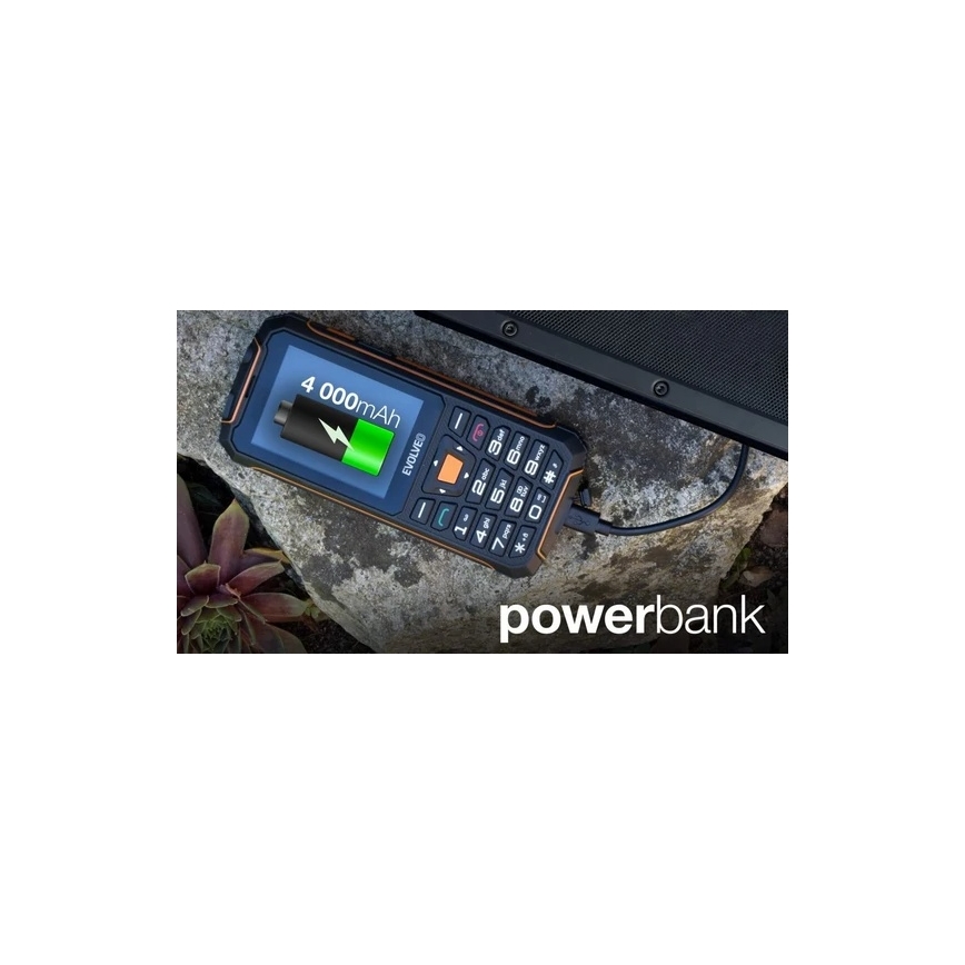 Evolveo - StrongPhone Z6 telemóvel à prova de água Dual SIM preto/laranja