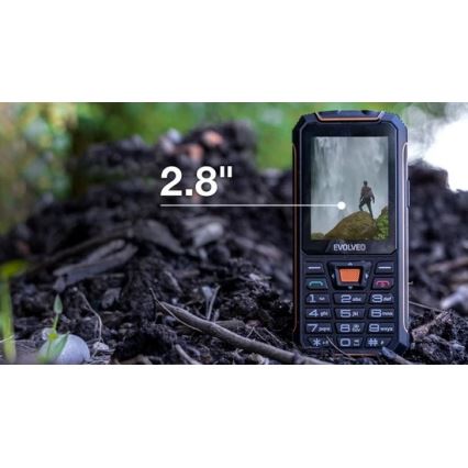 Evolveo - StrongPhone Z6 telemóvel à prova de água Dual SIM preto/laranja