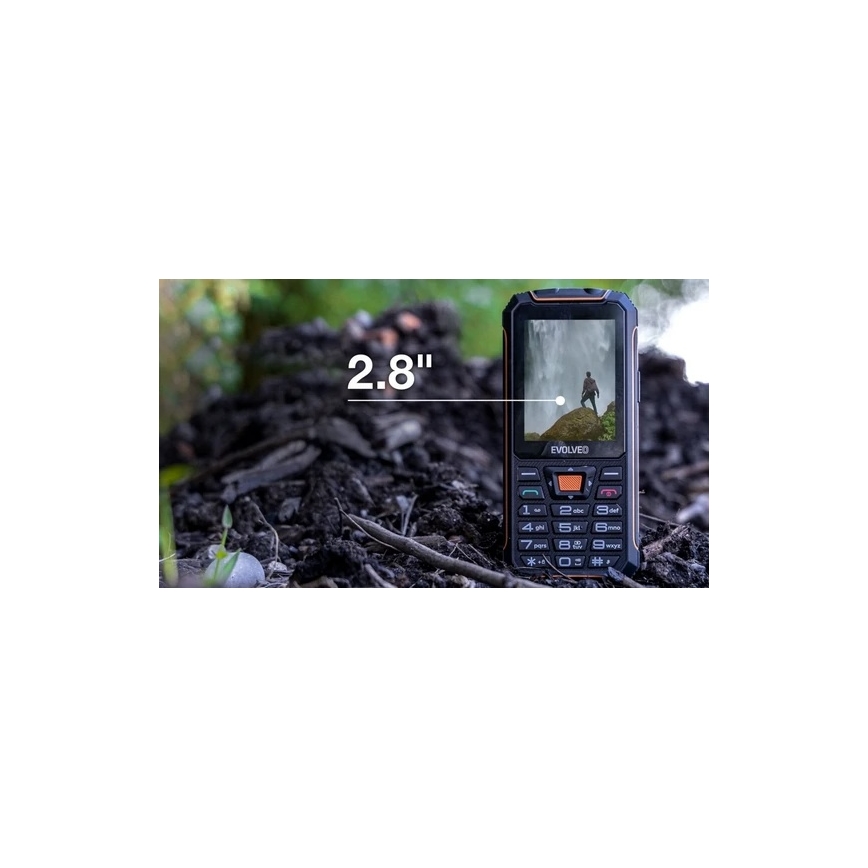 Evolveo - StrongPhone Z6 telemóvel à prova de água Dual SIM preto/laranja