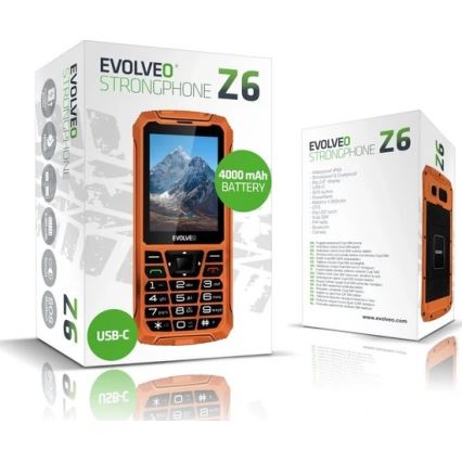Evolveo - StrongPhone Z6 telemóvel Dual SIM à prova de água laranja