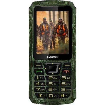 Evolveo - StrongPhone Z6, telemóvel Dual SIM impermeável em camuflagem de caça