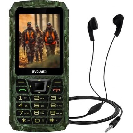 Evolveo - StrongPhone Z6, telemóvel Dual SIM impermeável em camuflagem de caça
