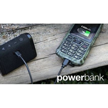 Evolveo - StrongPhone Z6, telemóvel Dual SIM impermeável em camuflagem de caça
