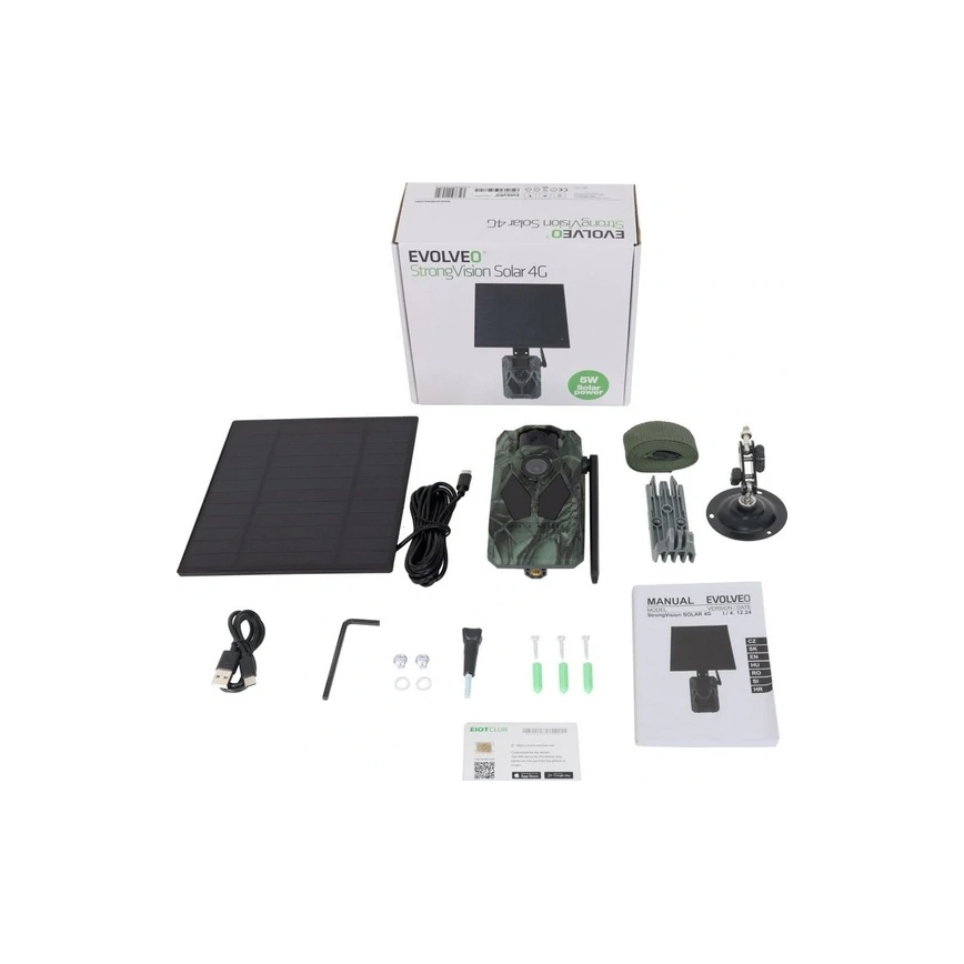Evolveo - StrongVision Solar 4G, câmara de caça 4G com aplicação móvel e painel solar