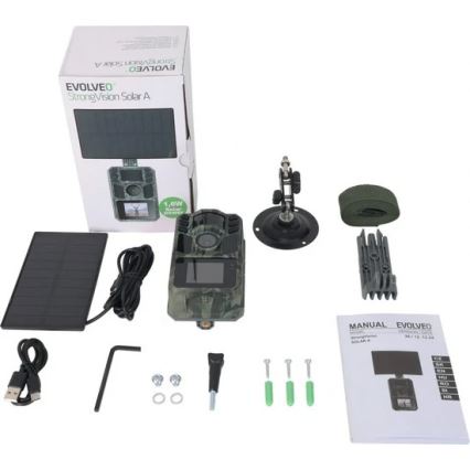 Evolveo - StrongVision Solar A, câmara de caça com painel solar