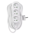 Extensão de cabo 3 tomadas 10m branca