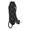 Extensão de cabo 4 tomadas 5m preta